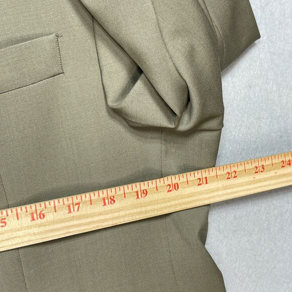 Lauren Ralph Lauren 2 Button 100%‎ Wool Beige Blazer Tagged 42R - Picture 5 of 9